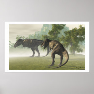 PRÄHISTORISCHER T-REX-DRUCKER POSTER