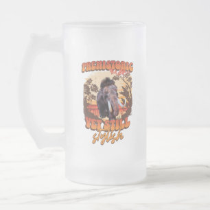 Prähistorischer und dennoch stilvoller Mammut-Retr Mattglas Bierglas