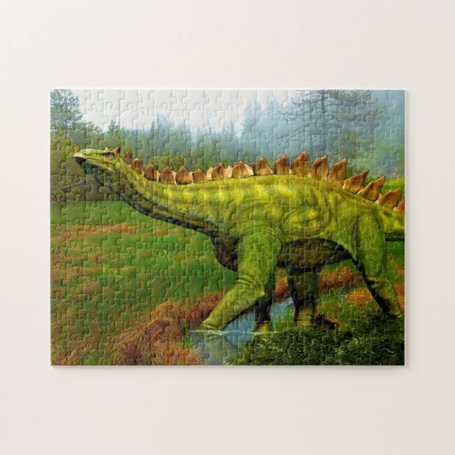Prähistorischer Wald | Dinosaurier Puzzle (Horizontal)