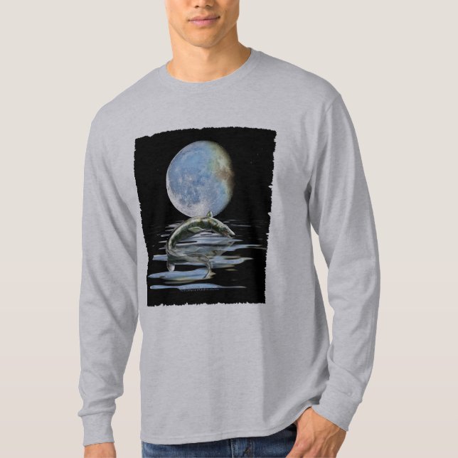 Prähistorisches MOSASAUR & MOON Shirt (Vorderseite)