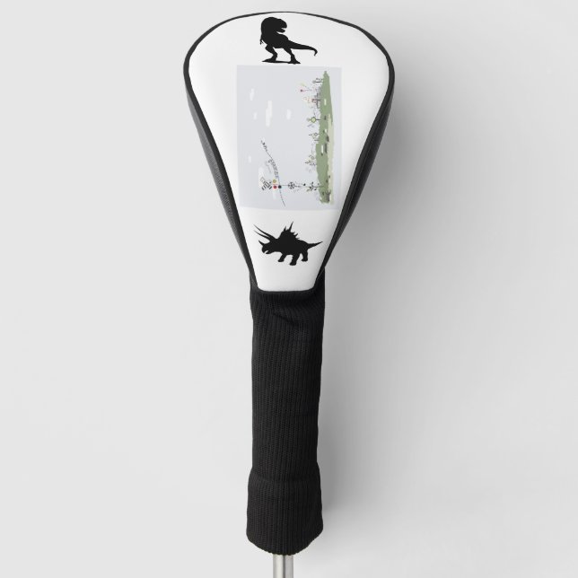 Prähistorisches Reptil-Grafik Golf Headcover (Vorderseite)