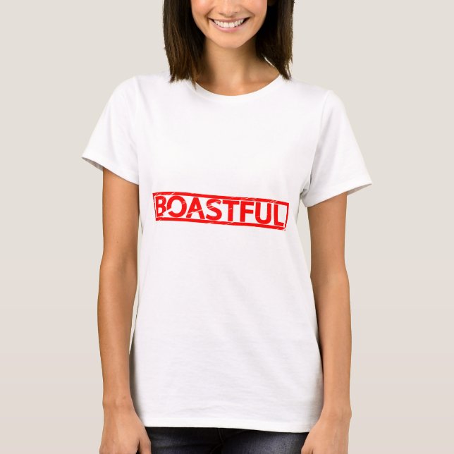 Prahlvolle Briefmarke T-Shirt (Vorderseite)