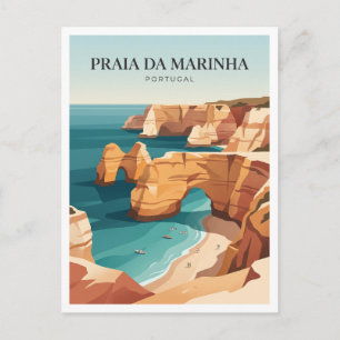 Praia da Marinha Lagoa Portugal Postkarte