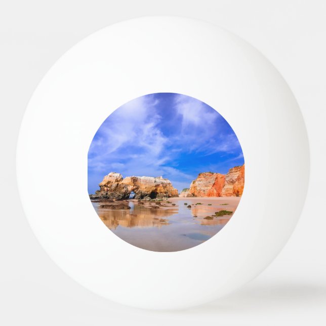 Praia da rocha Portugal Tischtennisball (Vorderseite)