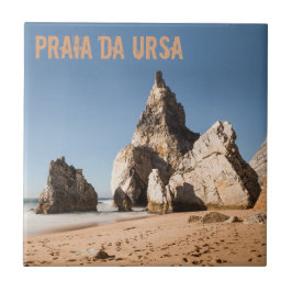 Praia da Ursa Strand in Portugal Geschenk Fliese