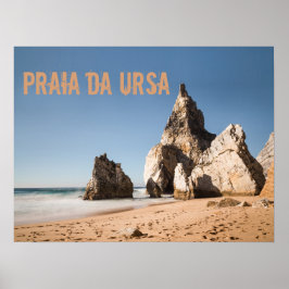 Praia da Ursa Strand in Portugal Geschenk Poster
