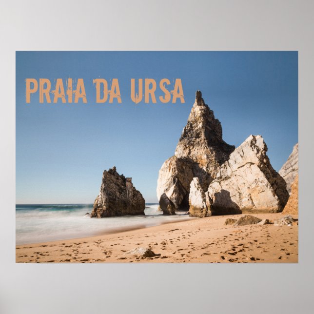 Praia da Ursa Strand in Portugal Geschenk Poster (Vorne)