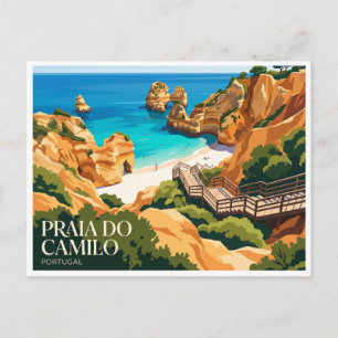 Praia do Camilo Lagos Portugal Postkarte