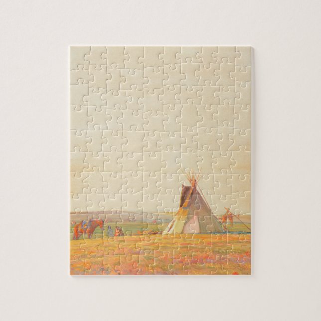Prairie Abend von Maynard Dixon Puzzle (Vertikal)