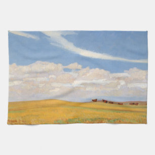 Prairie After Storm von Maynard Dixon, Vintage Kun Geschirrtuch