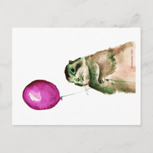 Prairie Dog Balloon Postkarte