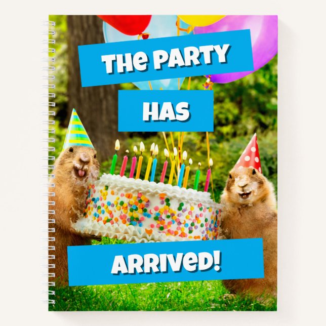 Prairie Dog Birthday Party Notizbuch (Vorderseite)