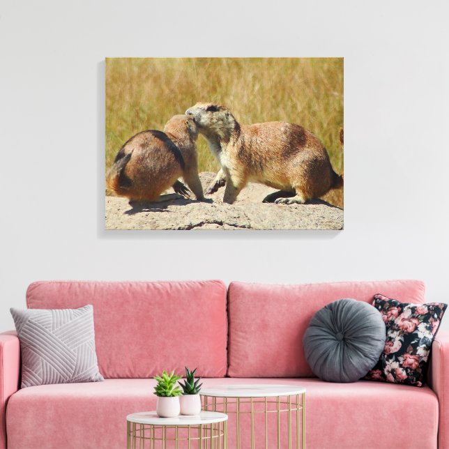 Prairie Dog Canvas Print Leinwanddruck (Insitu (Wohnzimmer))