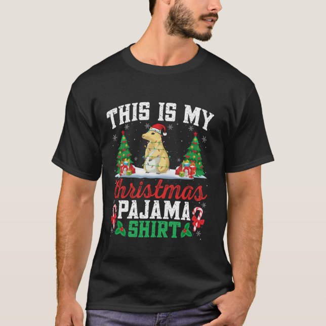 Prairie Dog Christmas Weihnachtsmannmütze Pajama S T-Shirt (Vorderseite)