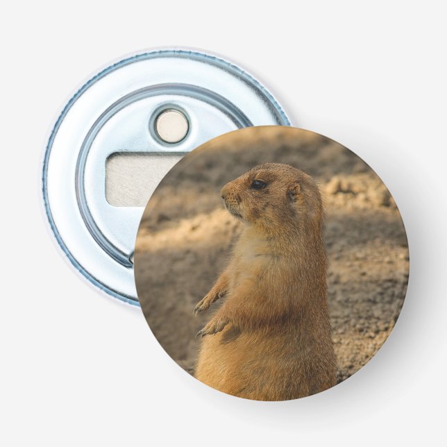 Prairie Dog Cute Photo Flaschenöffner (Vorderseite)