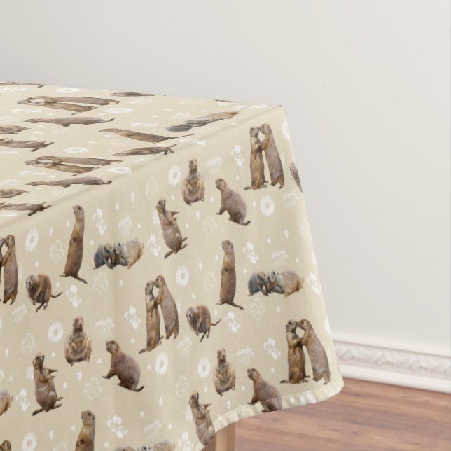 Prairie Dog Party Tablecloth (Creme) Tischdecke (Beispiel)