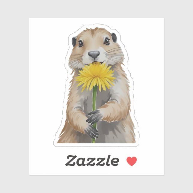 Prairie Dog Watercolor Aufkleber (Blatt)