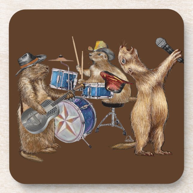 Prairie Dogs Getränkeuntersetzer (Vorderseite)