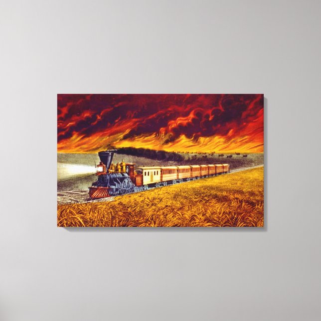 Prairie Fire 1872 Leinwanddruck (Vorderseite)