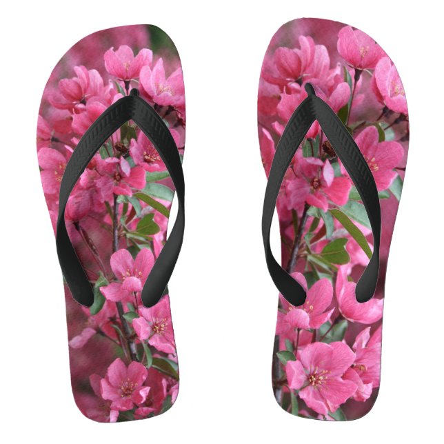 Prairie Fire Crab Apple Blüten Flip Flops (Fußbett)