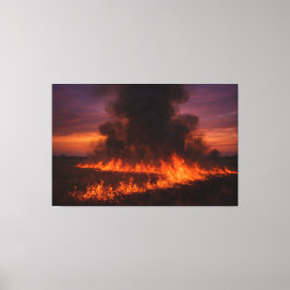 Prairie Fire Dramatic Texas Landscape Print Leinwanddruck