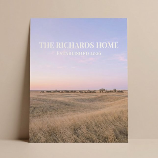 Prairie Horizon Benutzerdefinierter Name Poster (Von Creator hochgeladen)