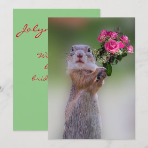 Prairie Hund mit Rose Bridesmaid Einladung