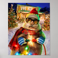 Prairie Hund mit Weihnachtslicht