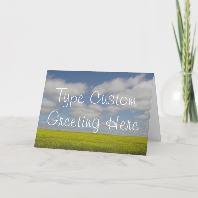 Prairie Landschaft Karte Manitoba Personalisierte  (Vorderseite)