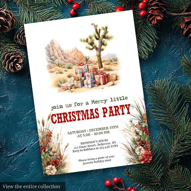 Prairie Ranch Christmas Party Invitation Einladung (Prairie Ranch Christmas Party Invitation)