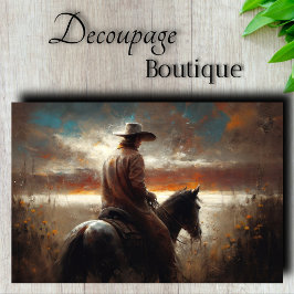 Prairie Rider Decoupage Seidenpapier