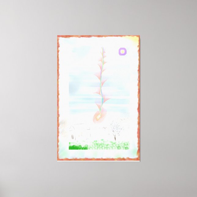 Prairie Rose Impressionist Art Leinwanddruck (Vorderseite)