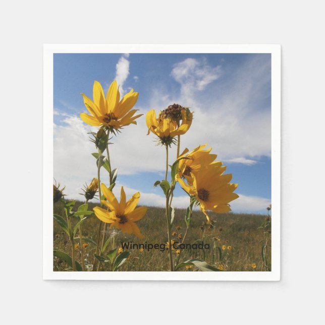 Prairie Sunset quadratische Papiertücher Serviette (Vorderseite)
