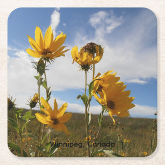 Prairie Sunset quadratischer Papieruntersetzer Rechteckiger Pappuntersetzer
