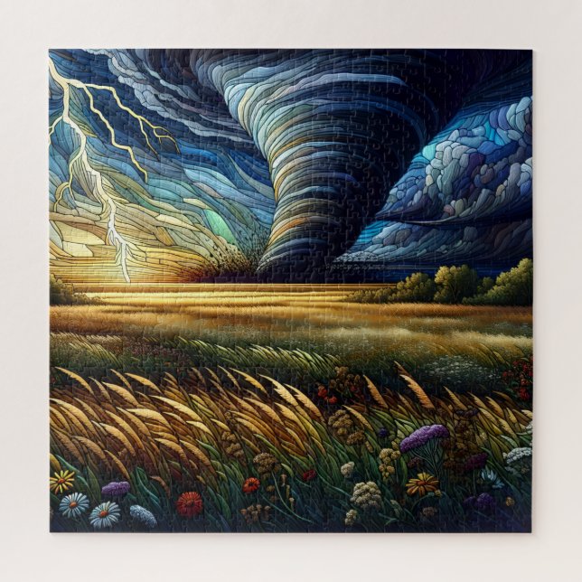 Prairie Tornado Kunstgalerie Puzzle (Vertikal)