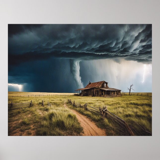 Prairie Tornado Large Ungerahmt Tornado Poster (Vorne)