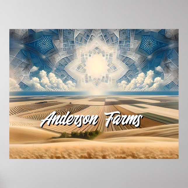 Prairie Wheat Farm Abstrakt Poster (Vorne)