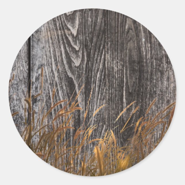Prairie Wheat on Stall Board Runder Aufkleber (Vorderseite)