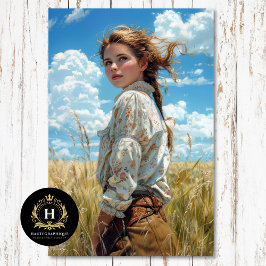 Prairie Wildblume Girl Decoupage Seidenpapier