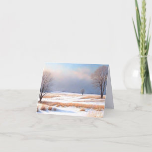 Prairie Winter Landschaft Faltkarte Karte