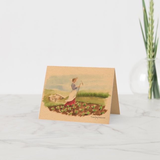 Prairie Woman Greeting Card Karte (Vorderseite)