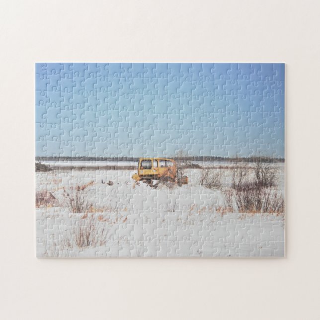 Prairies Saskatchewan Canada Old Tractor Puzzle (Horizontal)