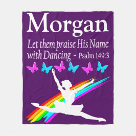 PRAISE GOD PERSONALISIERT BALLERINA FLEECE BLANKET