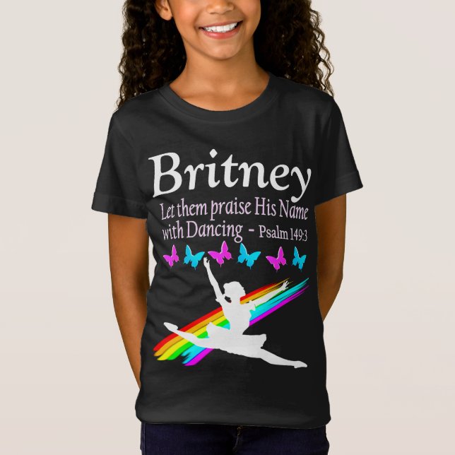 PRAISE SEINEN NAMEN MIT DEM TANZEN PERSONALISIERTE T-Shirt (Vorderseite)