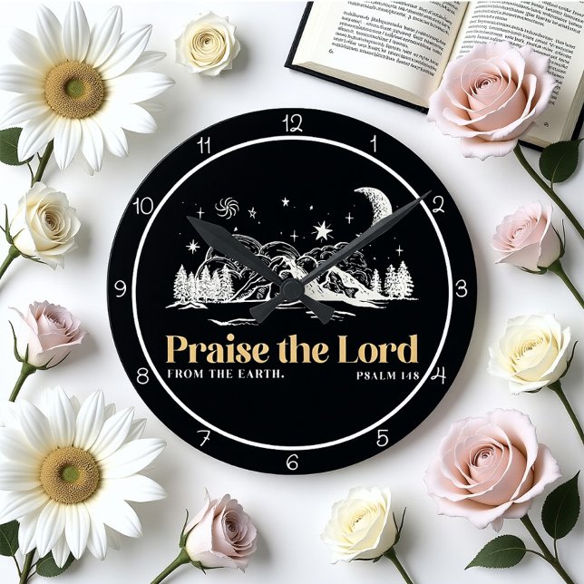Praise the Lord From The Earth Art Runde Wanduhr (Von Creator hochgeladen)
