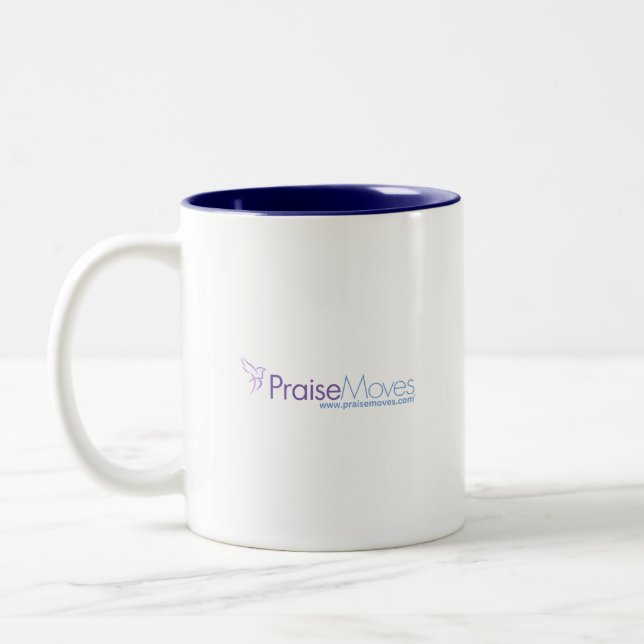 PraiseMoves 2-Tone-Tasse (normal oder groß) Zweifarbige Tasse (Links)