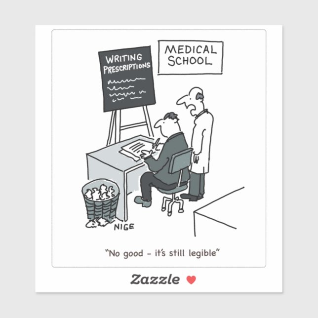 Praktikant Doktor an der Medizinischen Fakultät Ca Aufkleber (Blatt)