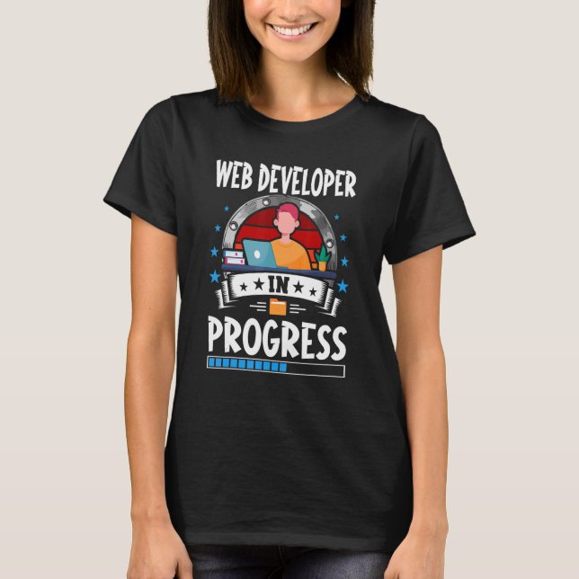 Praktikant für Webentwickler T-Shirt (Vorderseite)