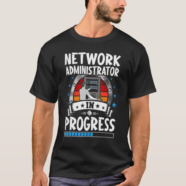 Praktikant im Netzwerk T-Shirt (Vorderseite)