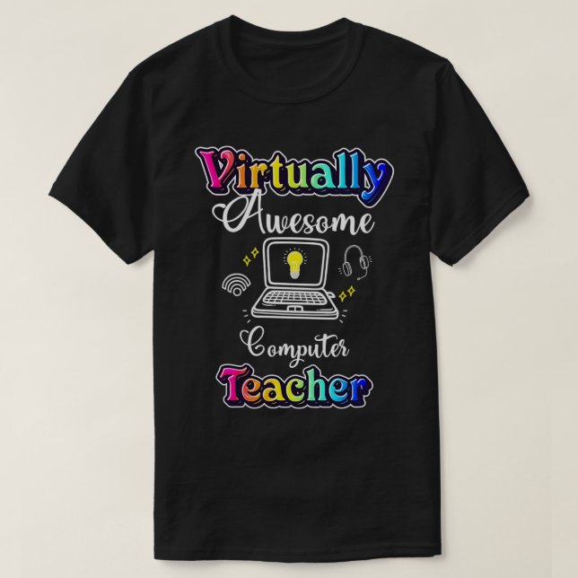 Praktisch Phantastischer Computerlehrer T-Shirt (Design vorne)